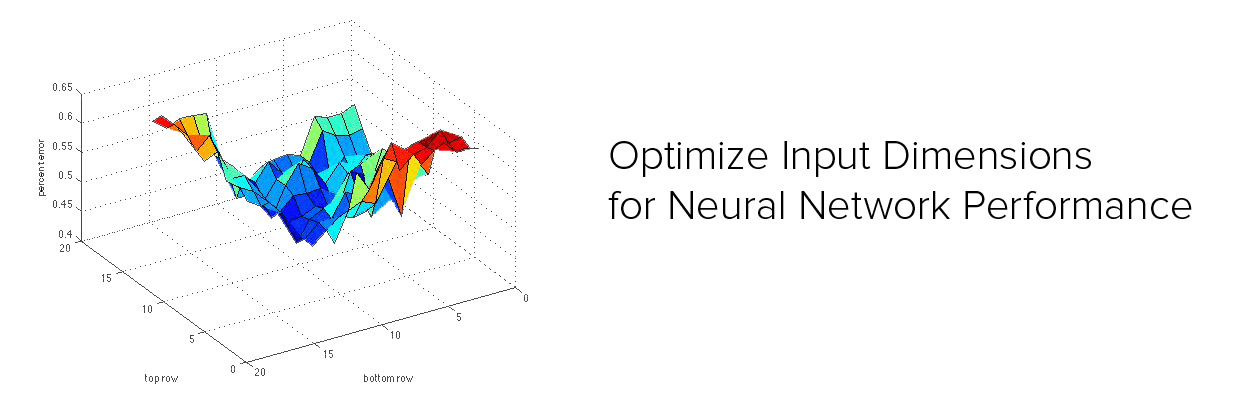 Test error across two parameters — removing pixel rows from the top, and bottom of the image.