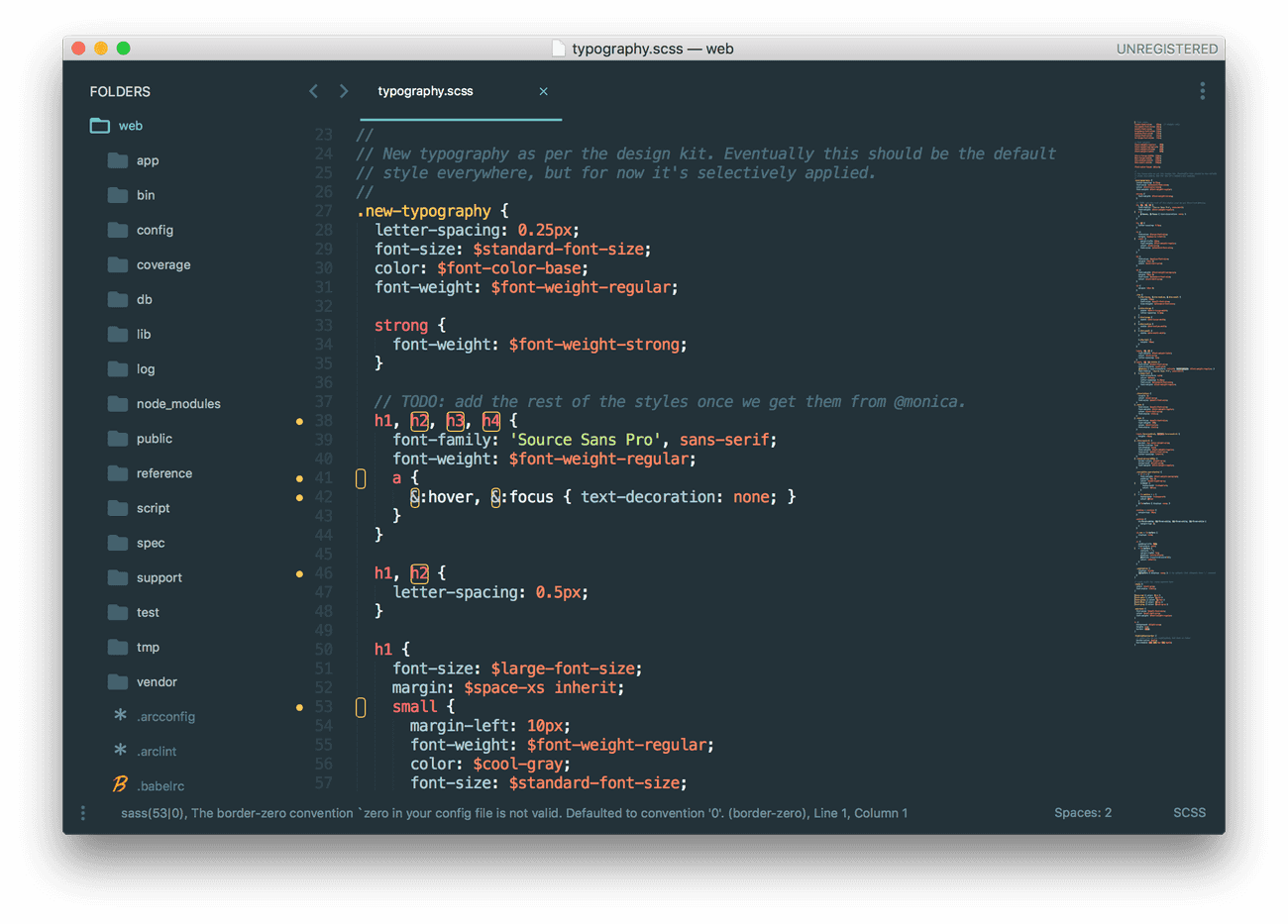 One of the several typographic systems that made up our typography styling at the beginning of this effort.